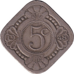 Curacao - 5 cents -...