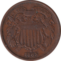United States of America - 2 cents - Blason - 1865 - No378