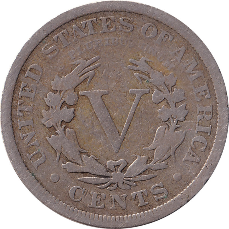 United States of America - 5 cents - Tête de la Liberté - 1910 - No387