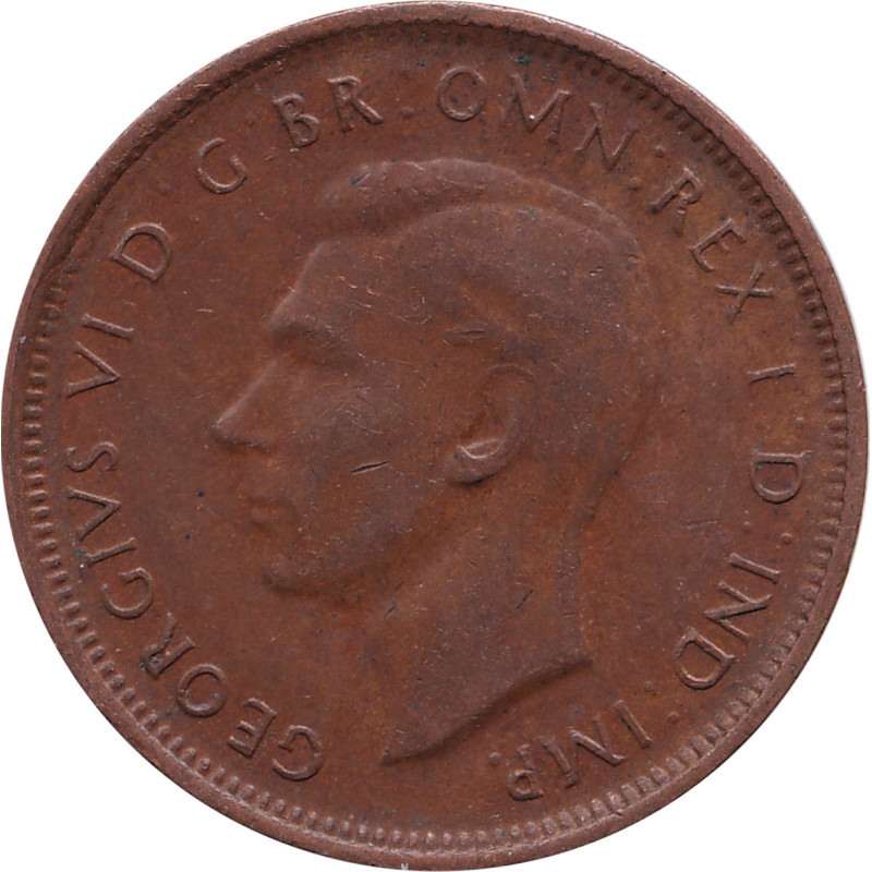 Australia - 1/2 penny - George VI - Kangourou - 1945 - No966