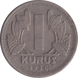 Turkey - 1 kurus - Emblème...