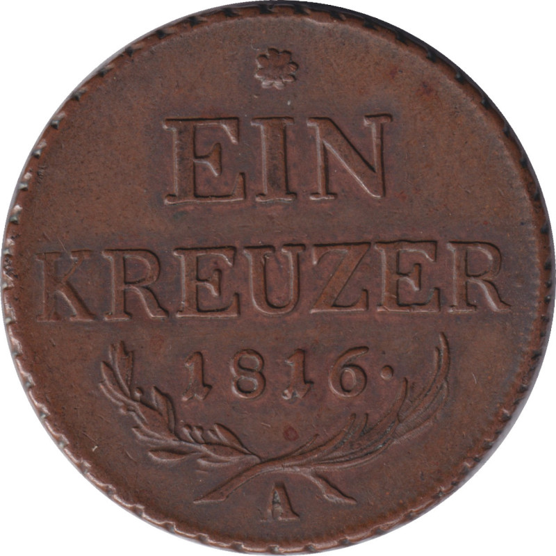 Austria - 1 kreuzer - Franz II - Shield - 1816 A - No250