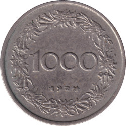 Autriche - 1000 kreuzer - 1924 - No287
