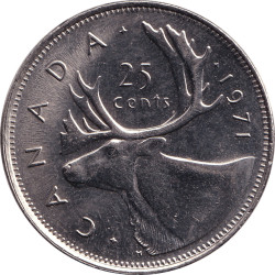 Canada - 25 cents - Elizabeth II - Mature bust - 1971 - No845