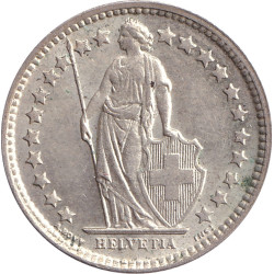 Swiss Confederation - 1/2 franc - Helvetia debout - 1957 B - No852