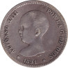 Spain - 1 peseta - Alphonse XIII - Buste juvénile - 1891 ✩91 (1891) PG M - No868