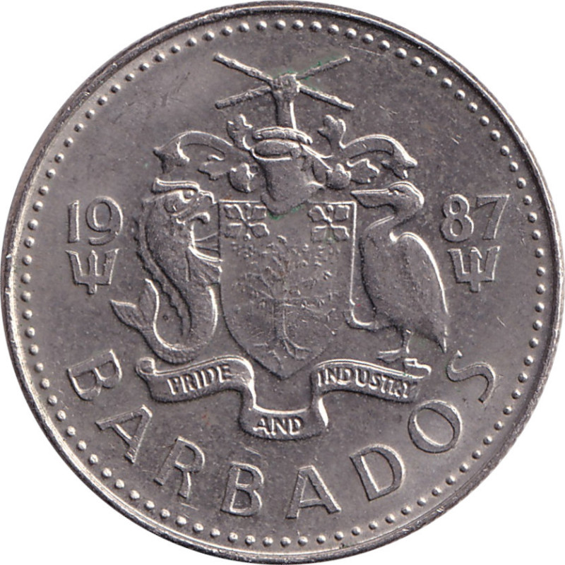 Barbados - 10 cents - Colombe - 1987 - No1027