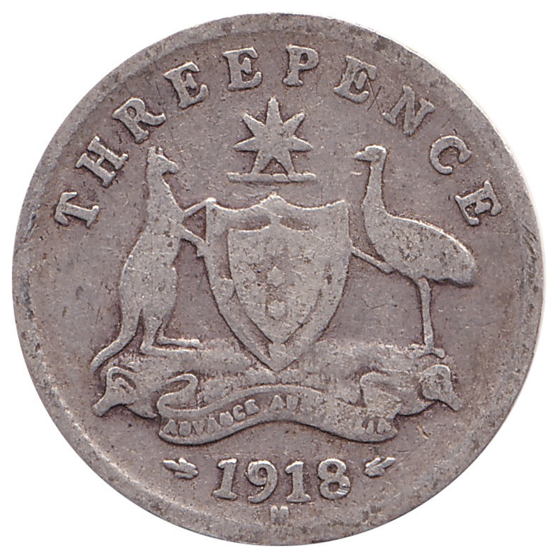 Australia - 3 pence - George V - 1918 M - No1054