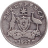 Australia - 3 pence - George V - 1922 - No1078
