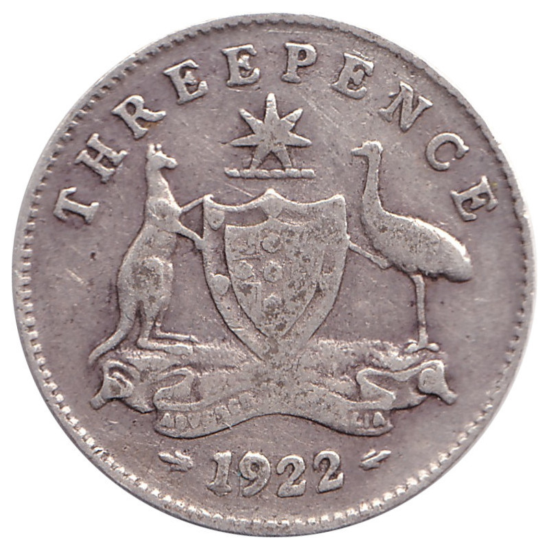 Australia - 3 pence - George V - 1922 - No1082