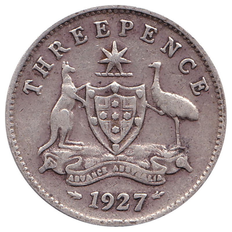 Australia - 3 pence - George V - 1927 - No1102