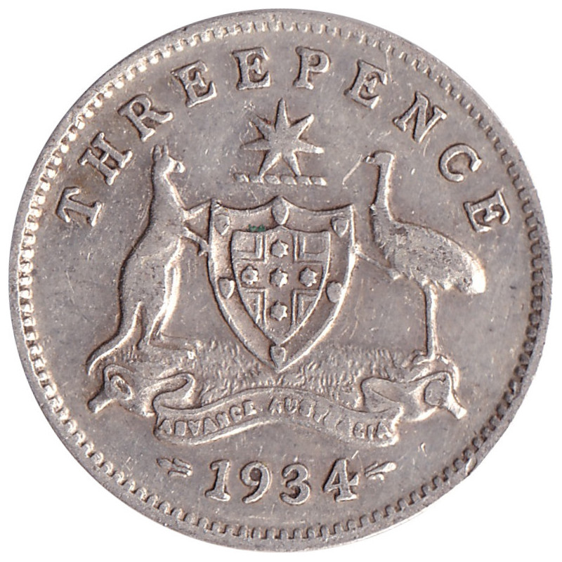 Australia - 3 pence - George V - 1934 - No1137