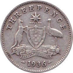 Australia - 3 pence - George V - 1936 - No1157