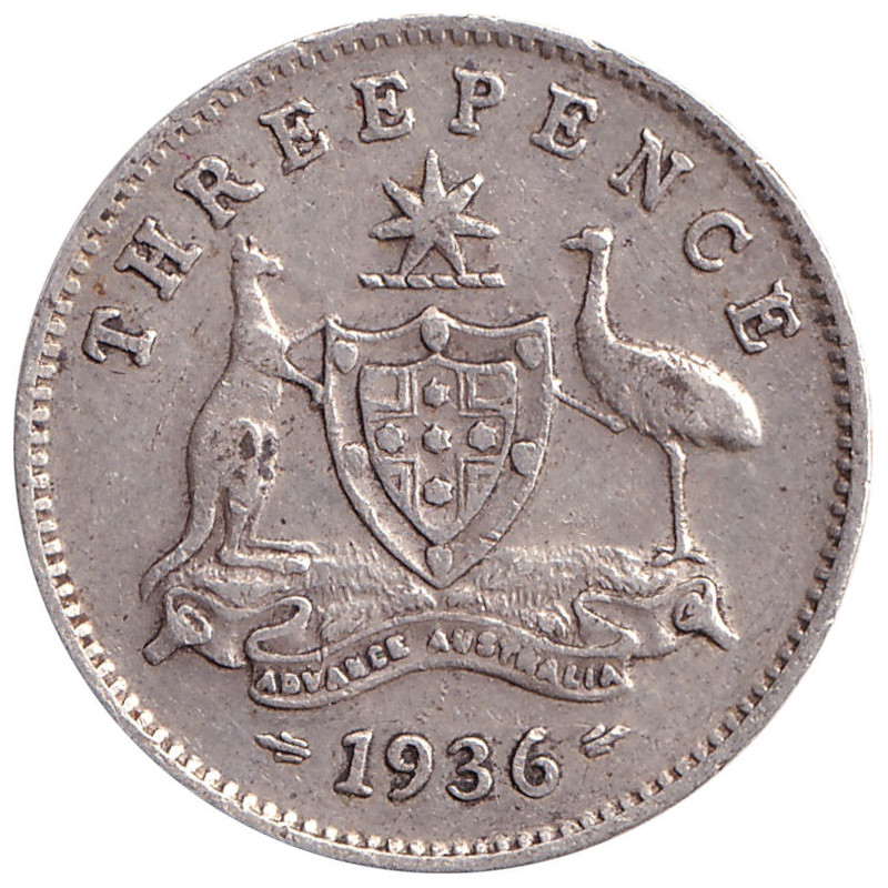 Australia - 3 pence - George V - 1936 - No1160