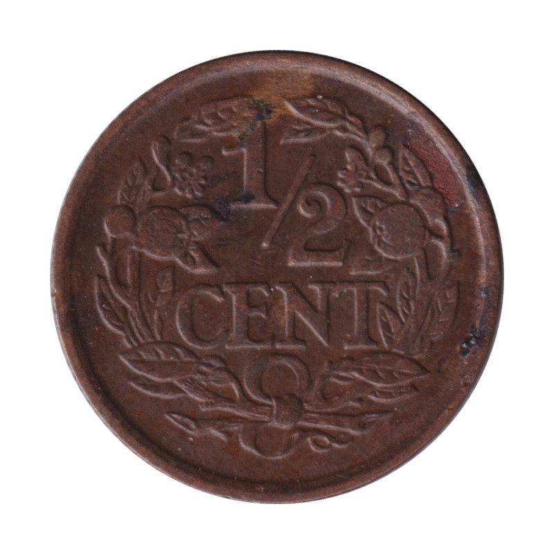 Netherlands - 1/2 cent - Lion héraldique - Grandes branches -  1936 - No577