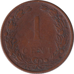 Netherlands - 1 cent - Lion héraldique - Petites branches -  1905 - No760