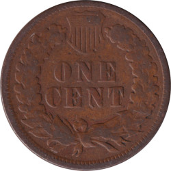 United States of America - 1 cent - Indian Head - Oak Leaves - Bronze - 1893 - No552