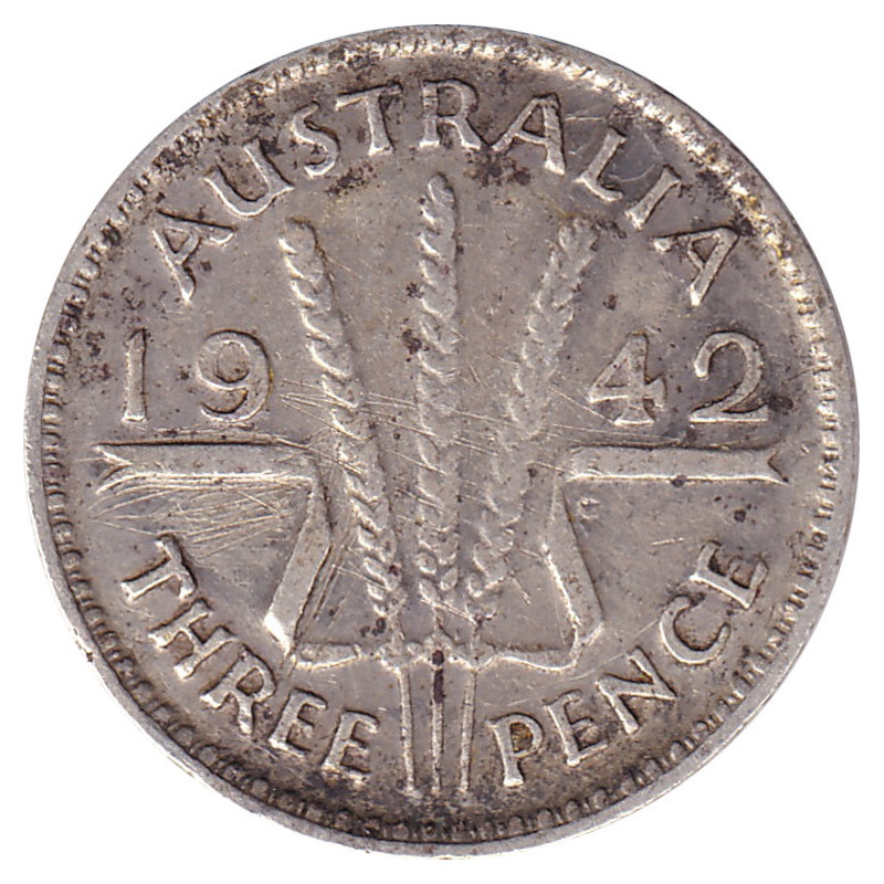 Australia - 3 pence - George VI - 1942 Melbourne - No 31