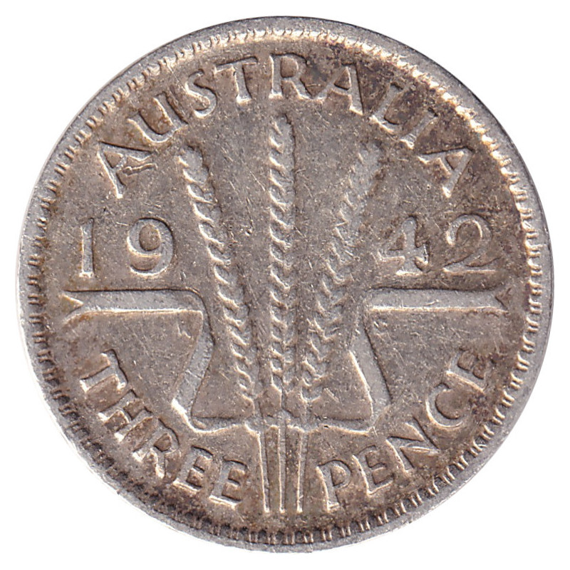 Australia - 3 pence - George VI - 1942 Melbourne - No 33