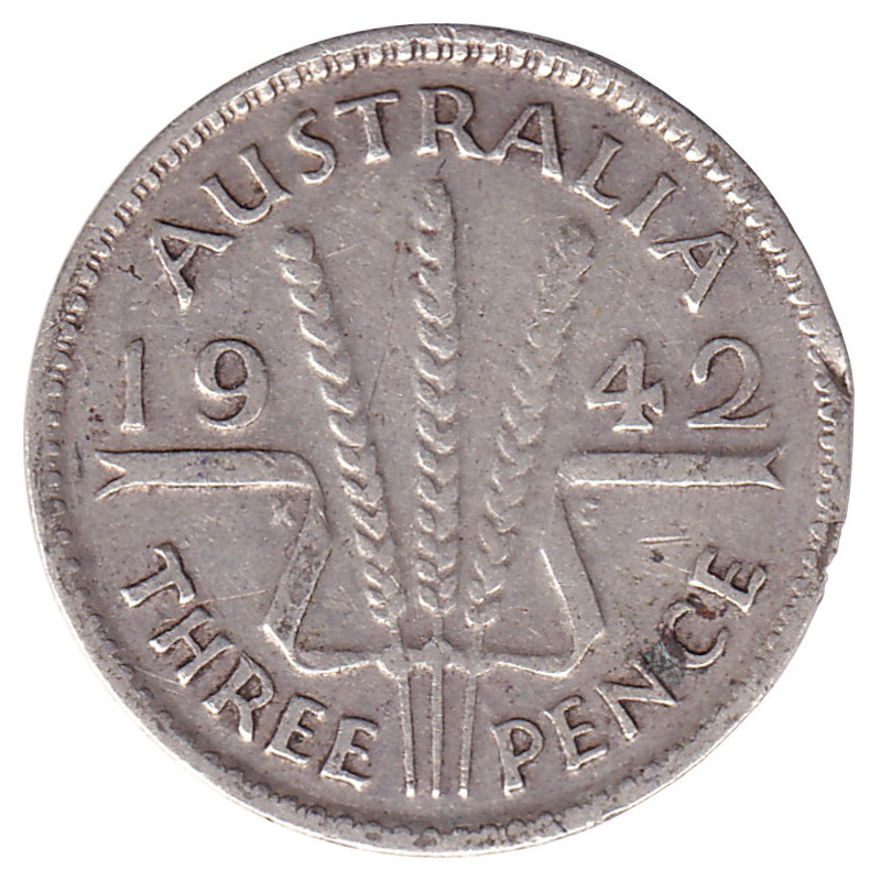 Australia - 3 pence - George VI - 1942 Melbourne - No 35