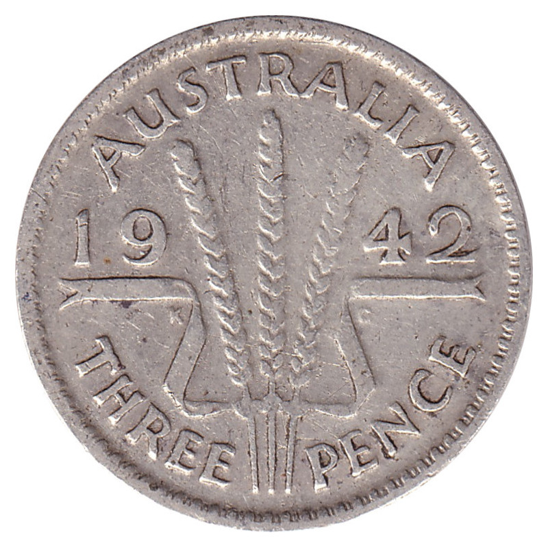 Australia - 3 pence - George VI - 1942 Melbourne - No 36