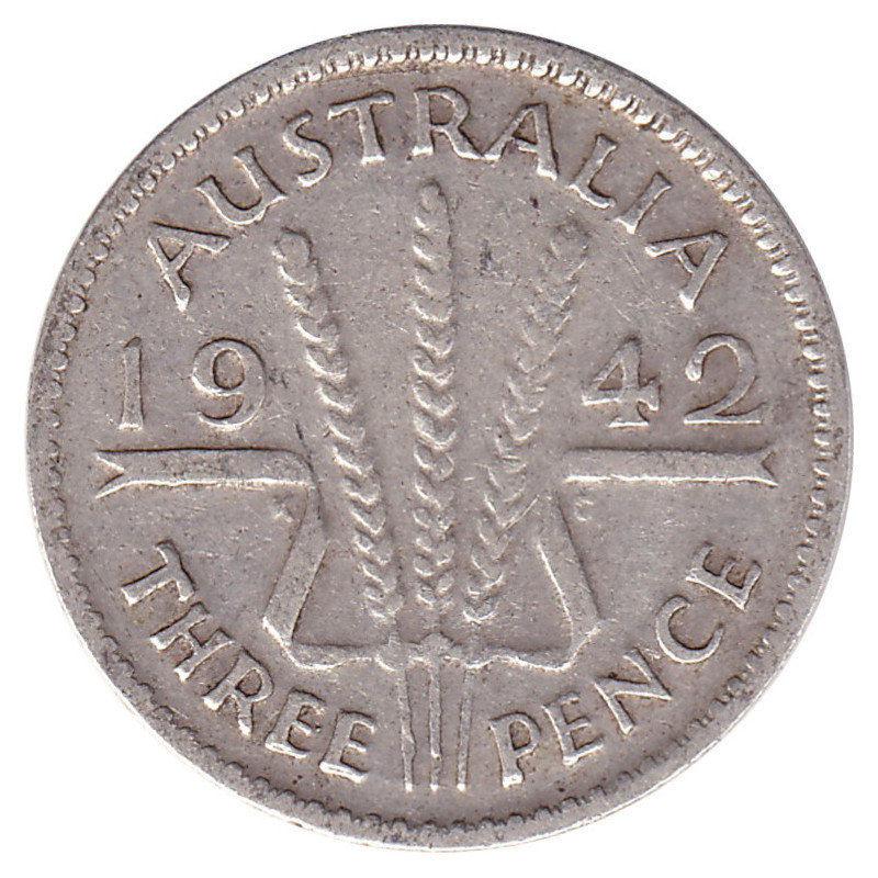 Australia - 3 pence - George VI - 1942 Melbourne - No 37