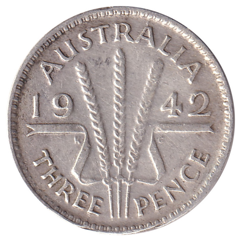 Australia - 3 pence - George VI - 1942 Melbourne - No 38