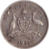 Australia - 3 pence - George V - 1927 - No 43