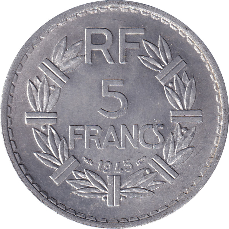 France - 5 francs - Lavrillier - 1945 C - No 81