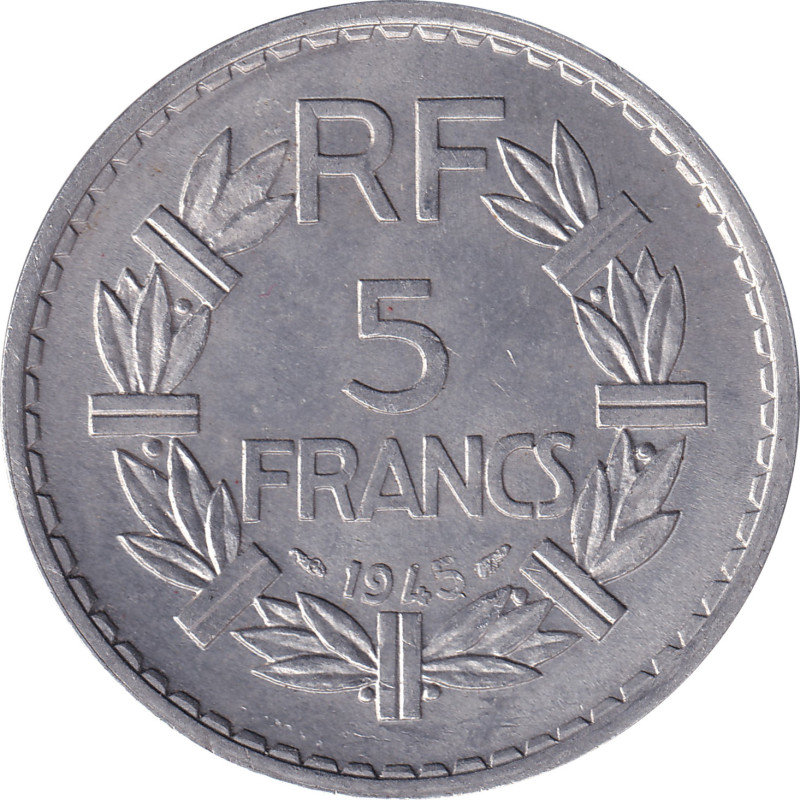 France - 5 francs - Lavrillier - 1945 - No 82