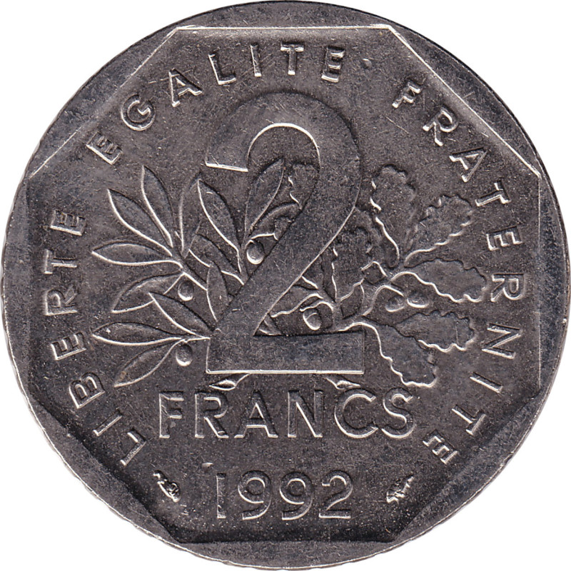 France - 2 francs - Semeuse - 1988 - No 89
