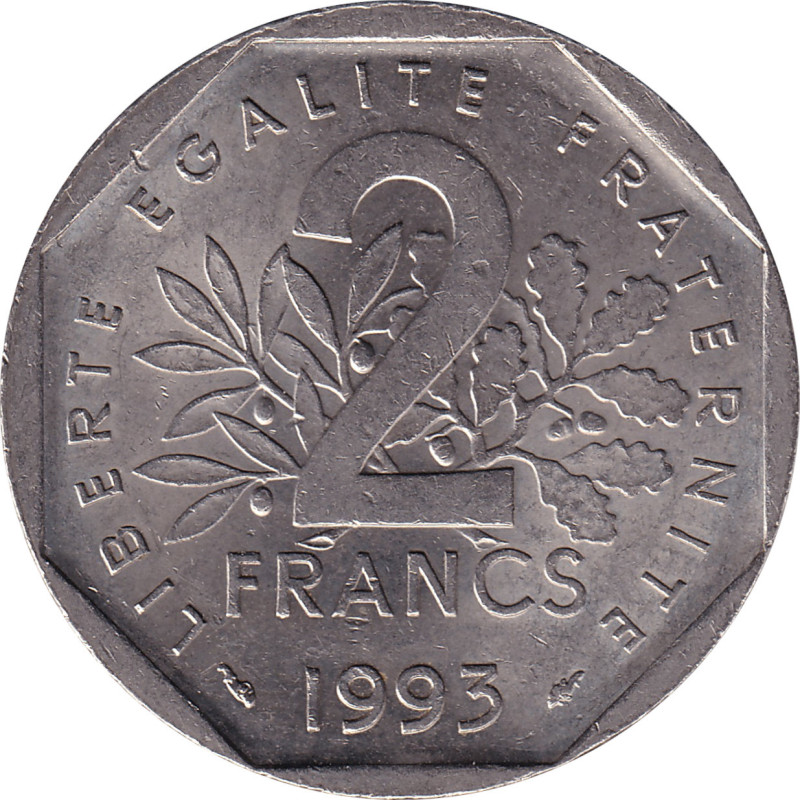 France - 2 francs - Semeuse - 1992 - No 90