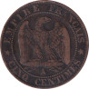 France - 5 centimes - Napoléon III - Bare head - 1854 K - No138