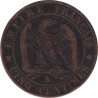 France - 5 centimes - Napoléon III - Bare head - 1855 A - No139