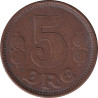 Denmark - 5 ore - Christian IX - 1874 ♡ CS - No158
